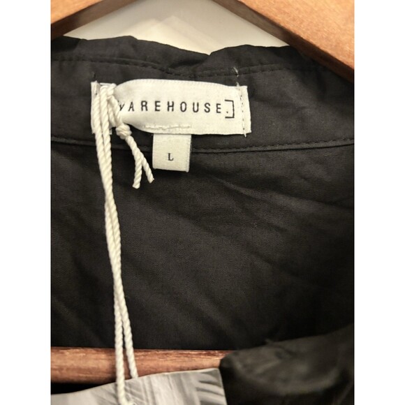 Warehouse Womens Tiered Smock Dress collared ballon Sleeve 100% cotton gothic L - Picture 6 of 10